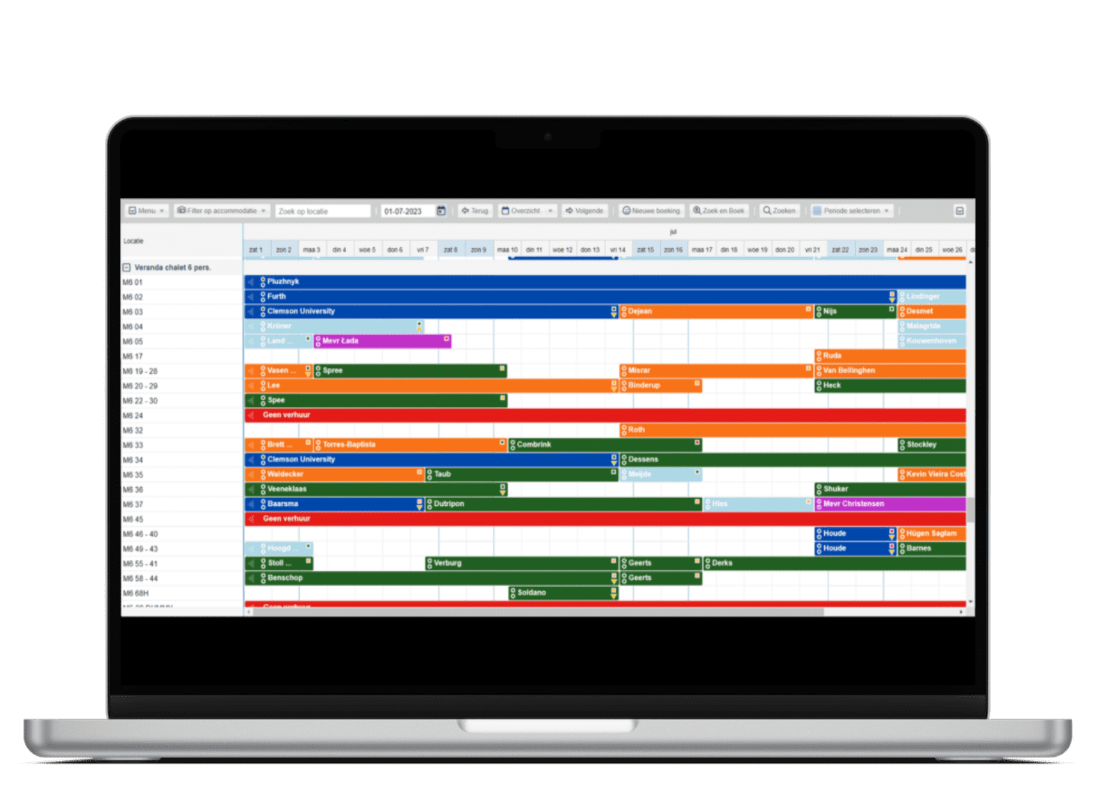 Planbord tommy booking